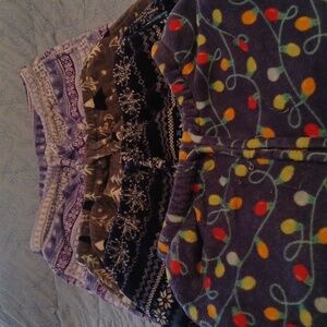 Alexander Del Rossa 2X Women's Winter Pattern Fleece Drawstring Lounge Set of 4